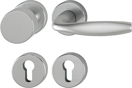 HOPPE Wechselgarnitur New York mit Rosetten 58/42KV/42KVS/1810, Aluminium