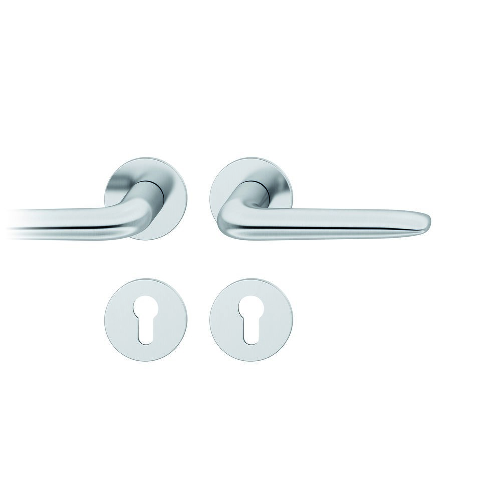 Türdriegel, Türgriff, Rostfreier Stahl, Chrome, Schlosszylinder