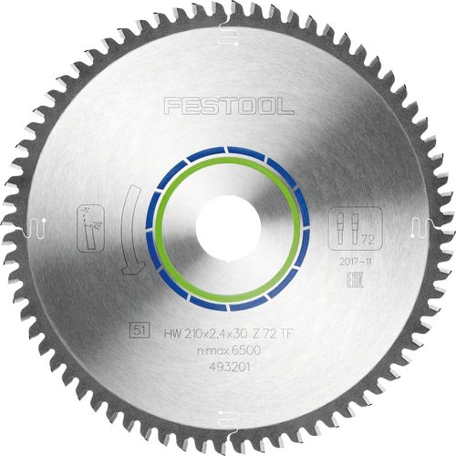 Kreissägeblatt ALUMINIUM/PLASTICS HW 210x2,4x30 TF72