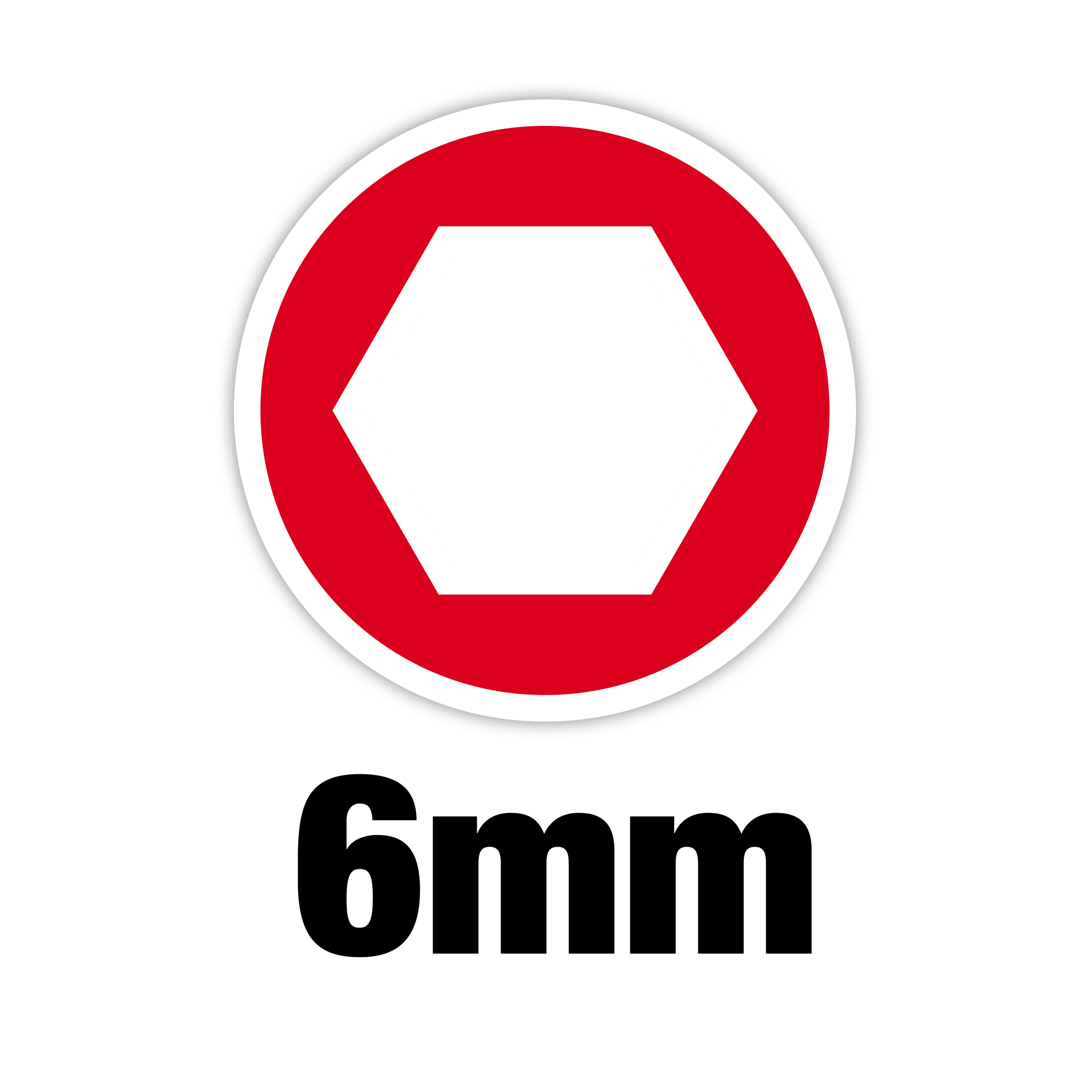 Milwaukee Steckschlüssel SW 6 mm / M3,5 mit Griff und Durchgangsloch