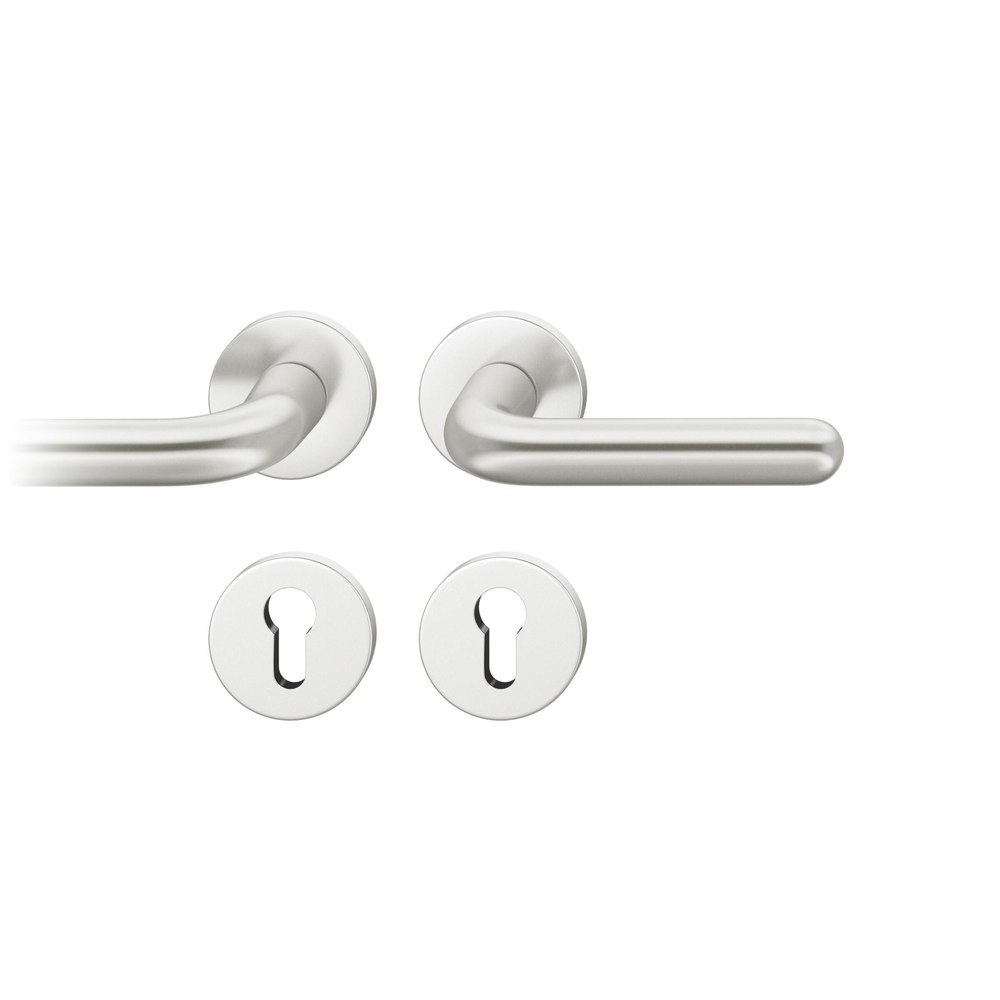 FSB Drückergarnitur mit Rosetten 12 1147, ASL, rund, VK 8 mm, mit Nocken, Aluminium