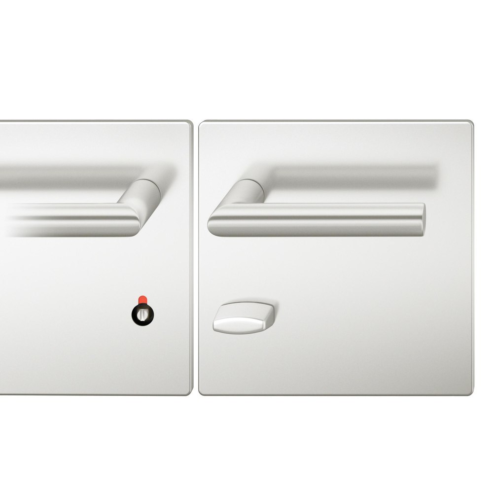 FSB Drückergarnitur mit Breitschild 72 1076, AGL3, Aluminium