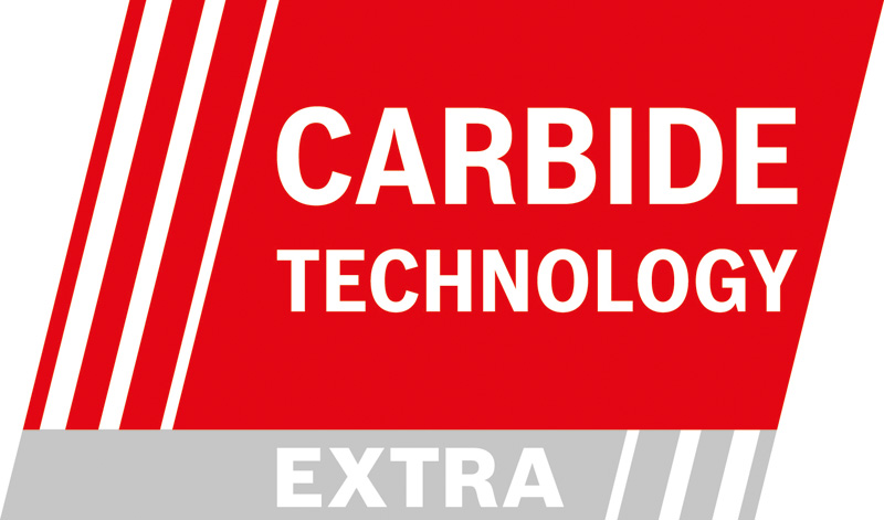 Symbol, Carbide, Technology, Extra, Rote Beschriftung, Gestreiftes Design