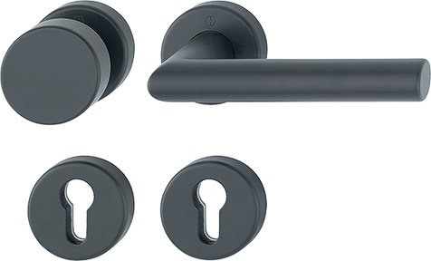 HOPPE FH Wechselgarnitur Amsterdam mit Rosetten FS-58/42H/42HS/1400, Aluminium