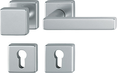 HOPPE Wechselgarnitur Dallas mit Rosetten 43L/52KV/52KVS/1643, Aluminium