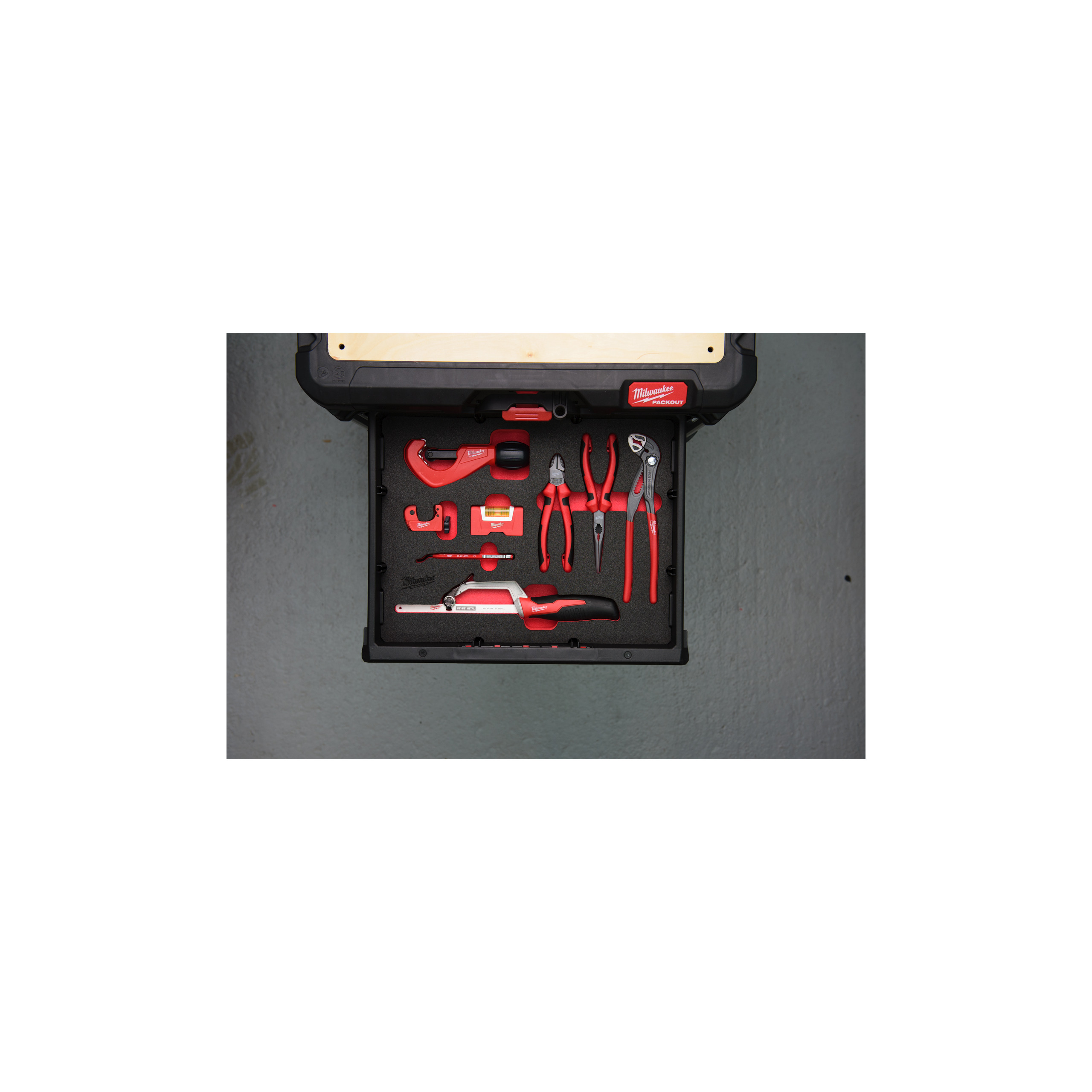 Milwaukee Einlage 8-teilige für PACKOUT Koffer mit Schubladen Sanitär-Werkzeug