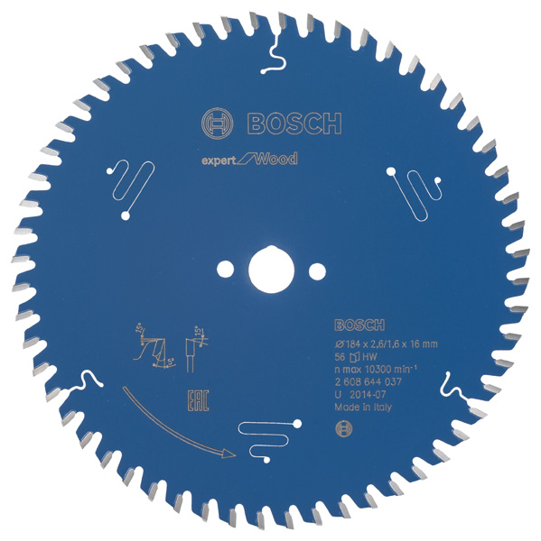 Bosch Kreissägeblatt Expert for Wood, 184 x 16 x 2,6 mm, 56