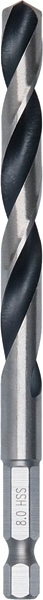 Bosch HSS PointTeQ Sechskantbohrer 8,0 mm, 5-tlg.