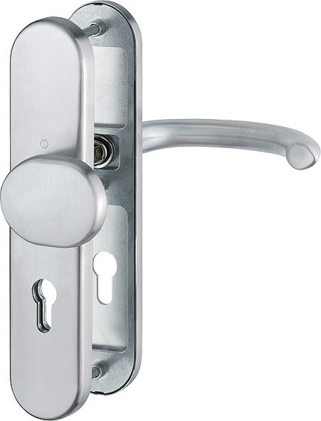 HOPPE FH Schutz-Wechselgarnitur Marseille mit Langschild FS-E86G/3331/3310/1138F, Edelstahl