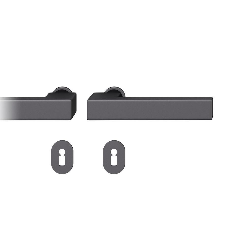 FSB Steckgriff-Drückergarnitur mit Rosetten 15 1183, rund, VK 8 mm, Aluminium