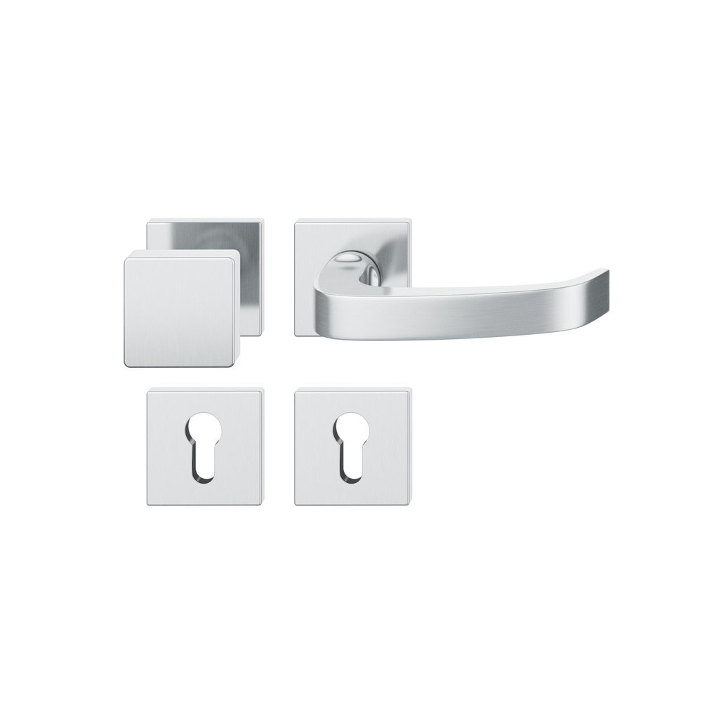 FSB FH Wechselgarnitur mit Rosetten 79 1164, AGL3, eckig, VK 9 mm, Edelstahl