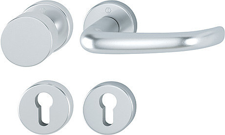 HOPPE Wechselgarnitur San Francisco mit Rosetten 58/42KV/42KVS/1301, Aluminium