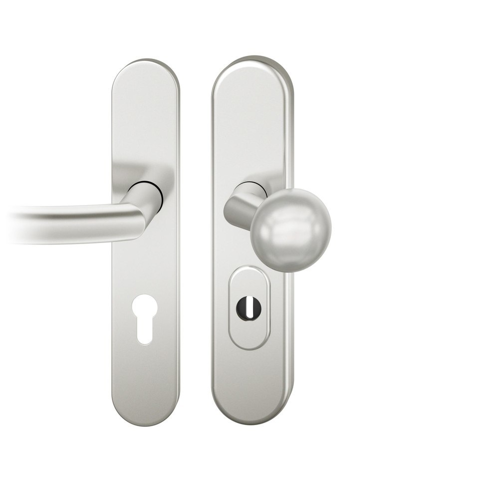 FSB Schutz-Wechselgarnitur mit Langschild 73 7378, oval, VK 8 mm, 15 mm, Aluminium