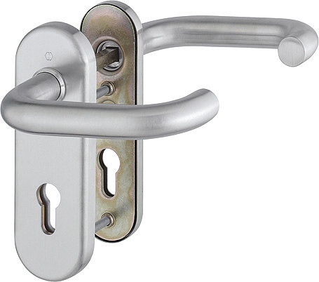 HOPPE Schutz-Drückergarnitur Paris mit Kurzschild E138Z/3331K/353K-1, Edelstahl