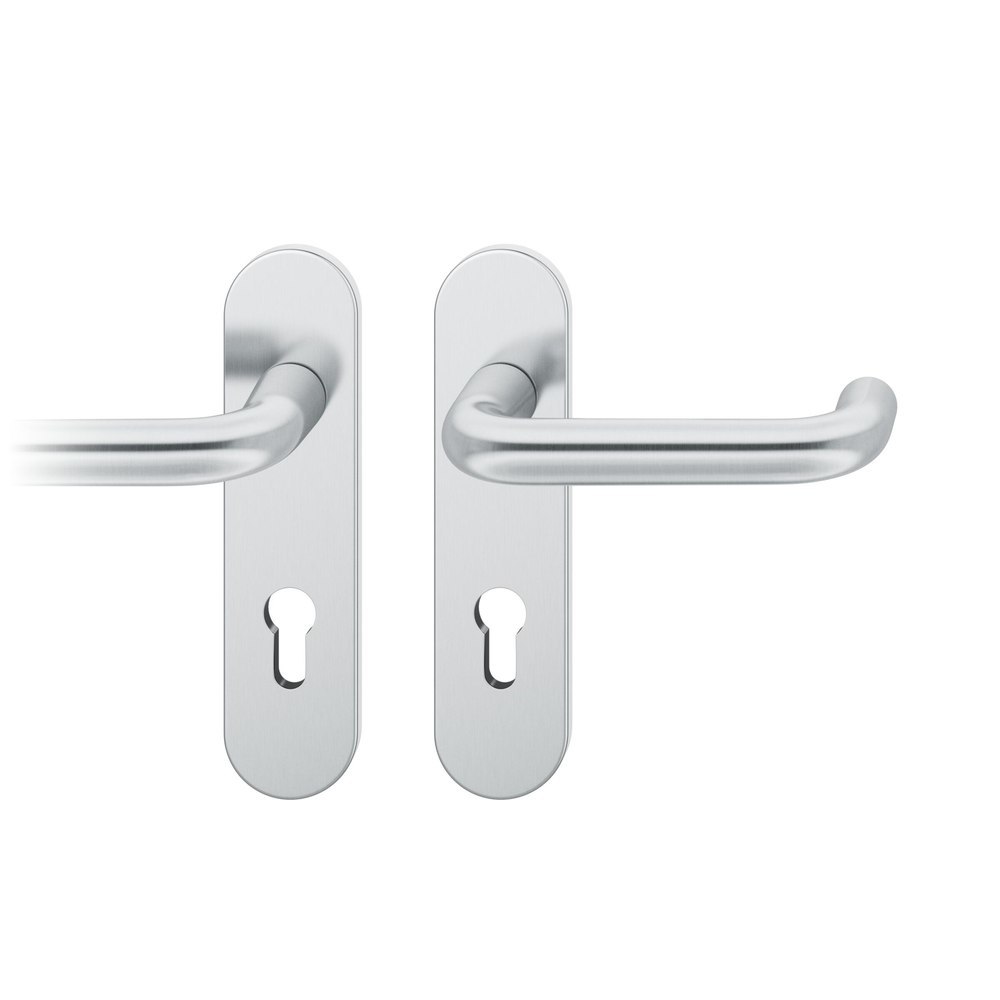 FSB FH Drückergarnitur mit Kurzschild 79 1070, AGL 3, Edelstahl