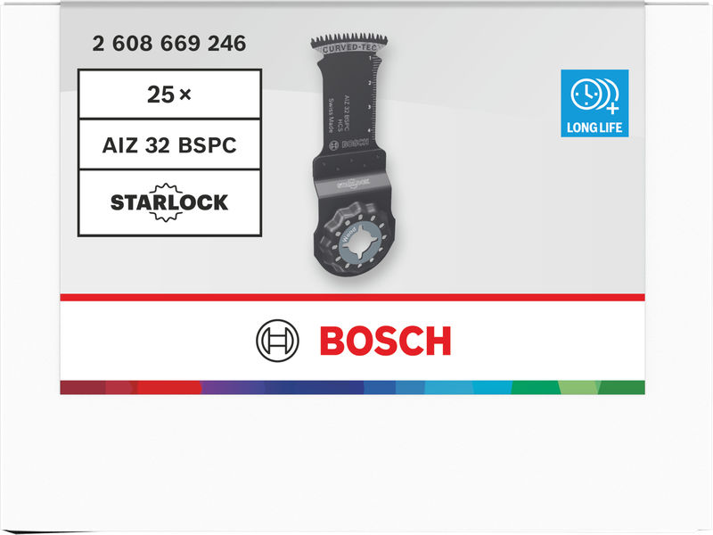 Produktbild Verpackung, Starlock, Sägeblatt, BOSCH, Wechsler, Curved-Tec