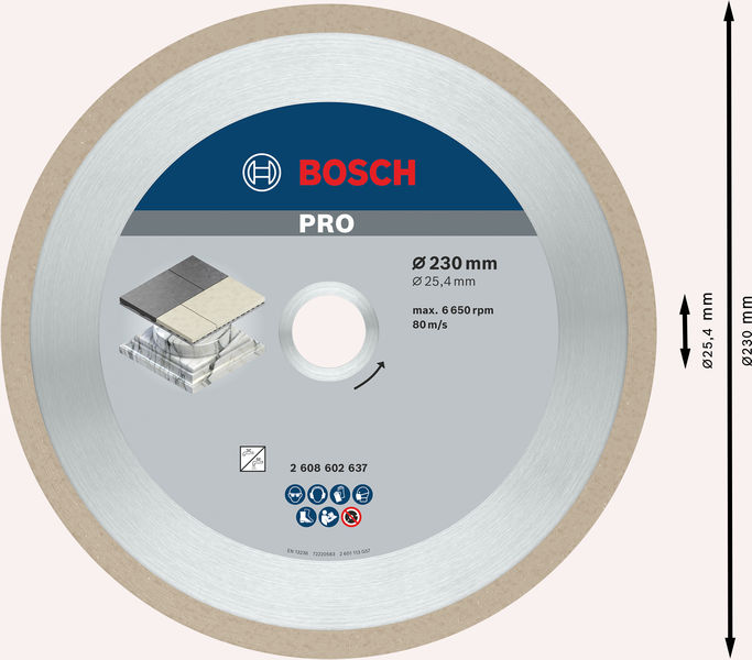 Bosch PRO Ceramic Diamanttrennscheibe, 230 x 25,4 mm