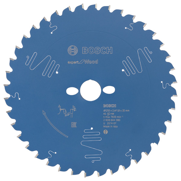 Bosch Kreissägeblatt Expert for Wood, 250 x 30 x 2,4 mm, 40
