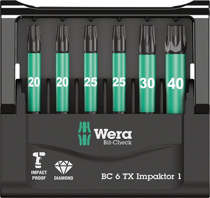 WERA Bit-Satz  Bit-Check 6 TX Impaktor 1