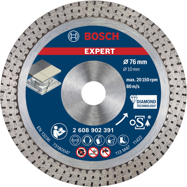 Bosch EXPERT Hard Ceramic  76 mm Diamant-Trennscheibe 76 x 1,5 x 10 mm