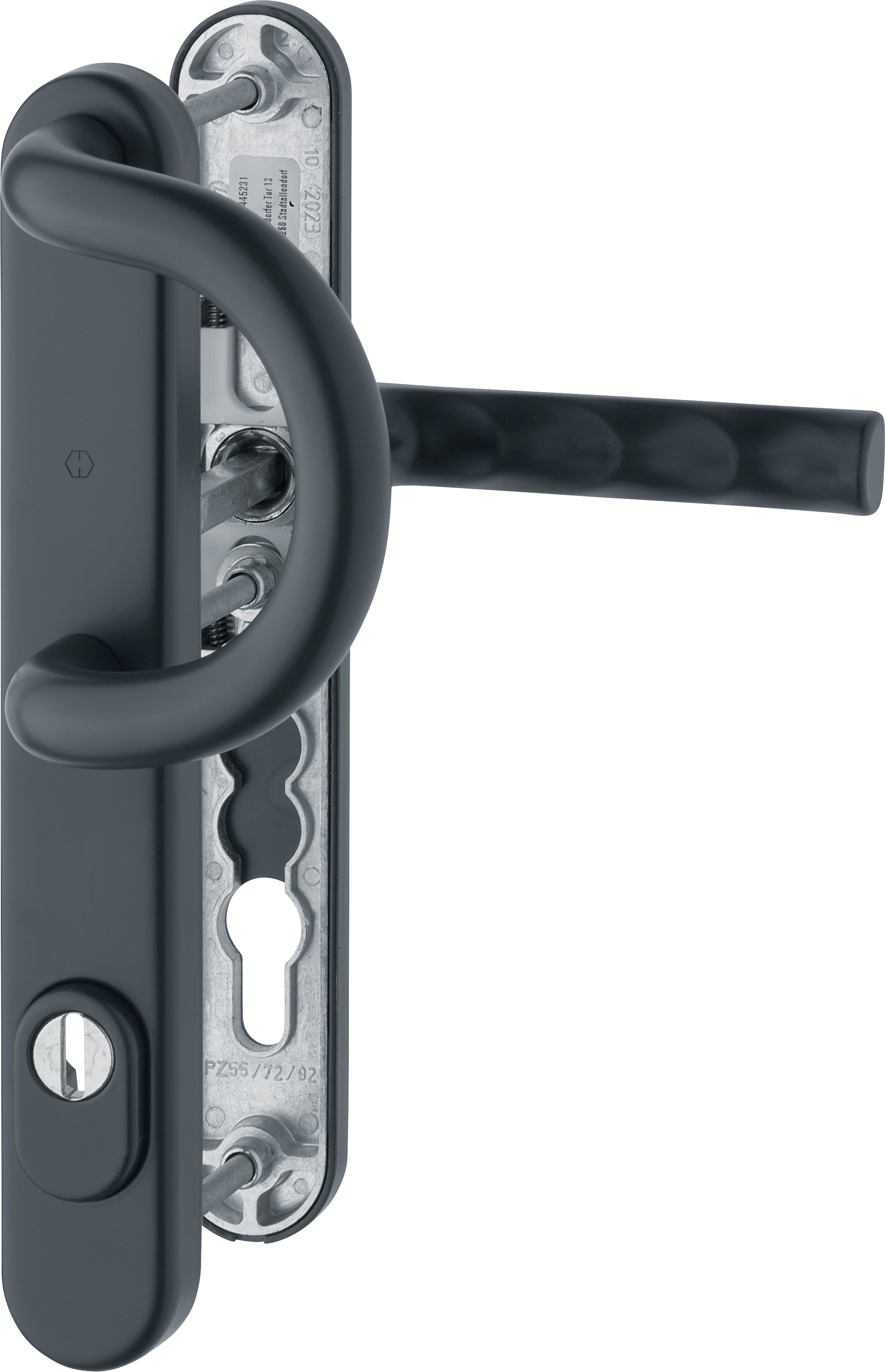 HOPPE Sicherheits-Wechselgarnitur Hamburg 538G/3359ZA/3357N/1700FA,Langschild,ES1,ZA92/8,F9714M,TS72-82