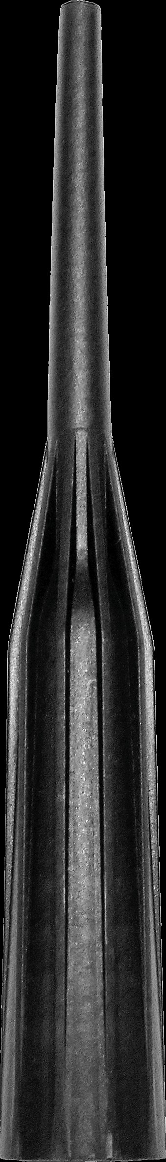 Kunststoffteil, schwarz, gerippt, konische Form