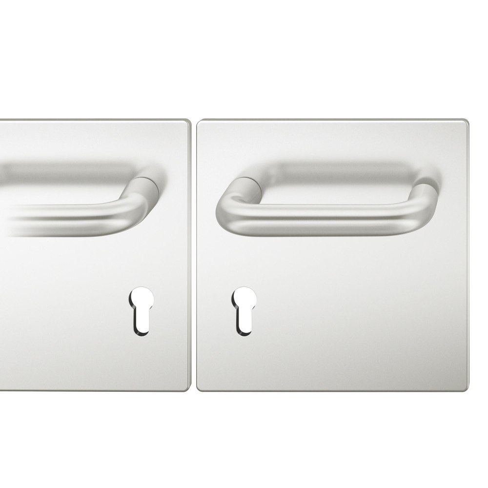 FSB FH Drückergarnitur mit Breitschild 79 1070, AGL3, Aluminium