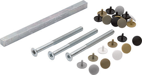 HOPPE Befestigungsset für Profiltür-Türgriffgarnituren (Kurzhalsgriff/Griff), VK 8 mm