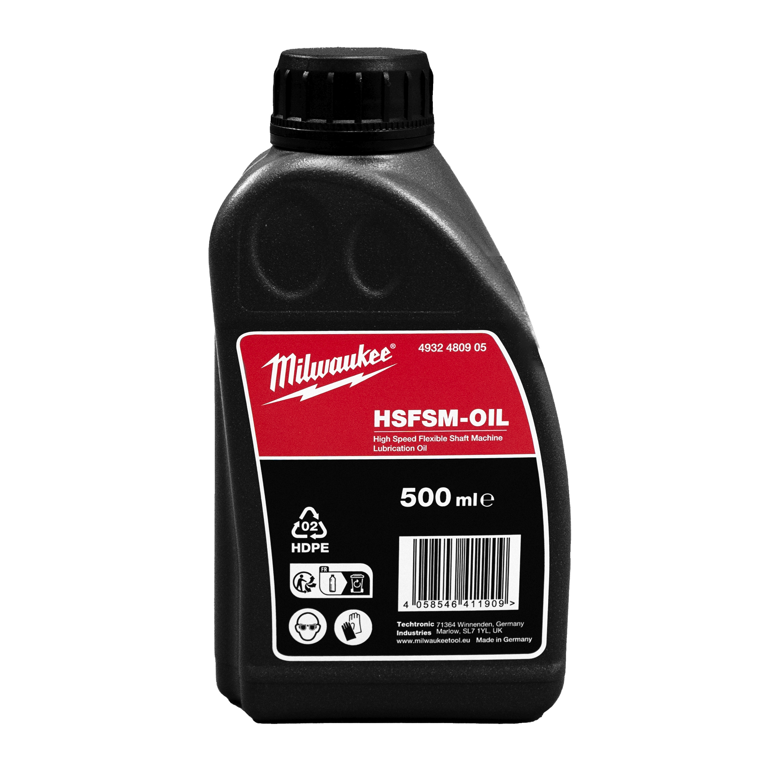 Milwaukee Schmieröl für M18 Hochgeschwindigkeitsrohrreiniger mit biegsamer Welle, 6 x 500 ml Flasche HSFSM -OIL