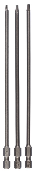 Bosch Schrauberbit-Set Extra-Hart, 3-teilig, T8, T10, T15, 152 mm
