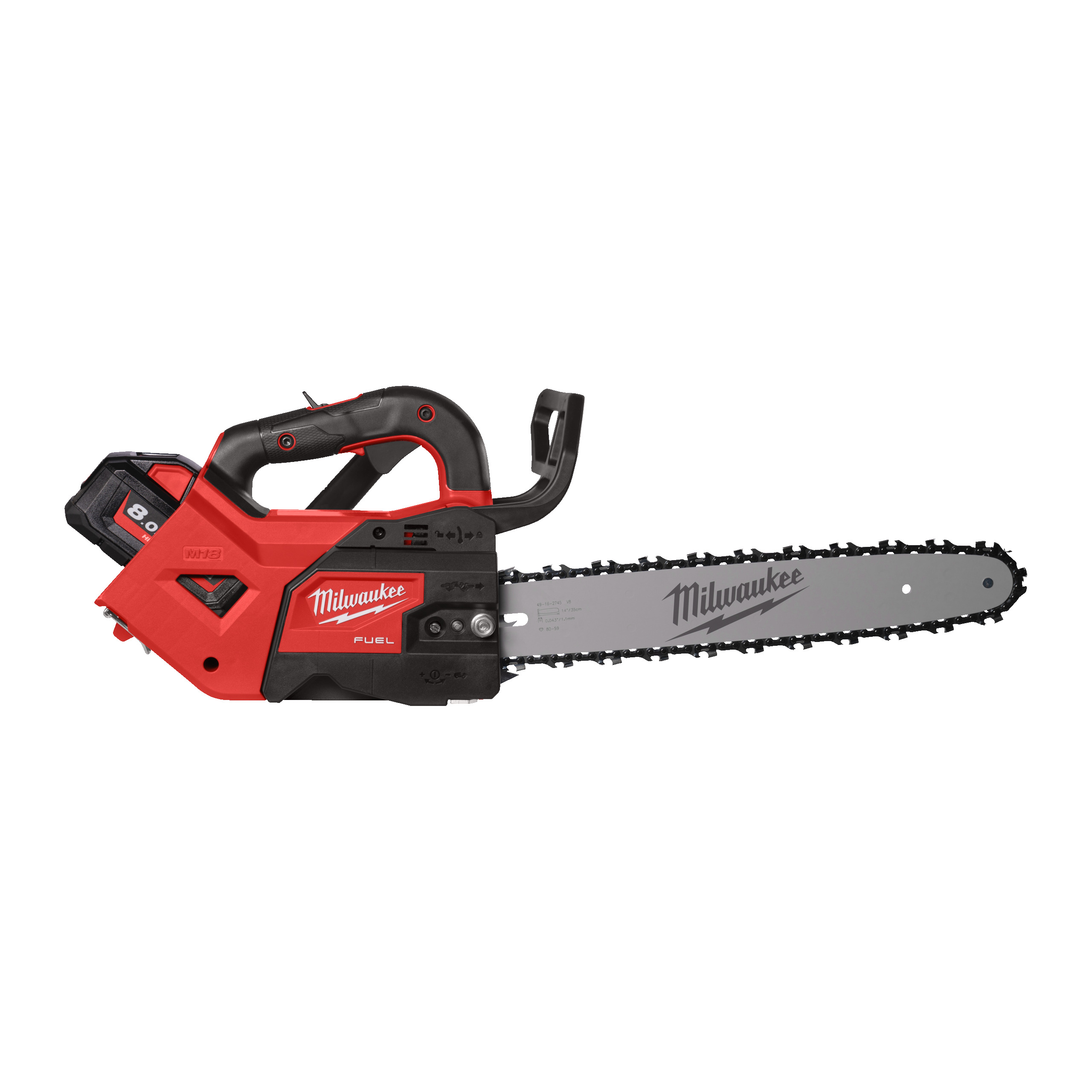 Milwaukee M18 FUEL Akku-Top-Handle-Kettensäge 35cm M18FTHCHS35-802