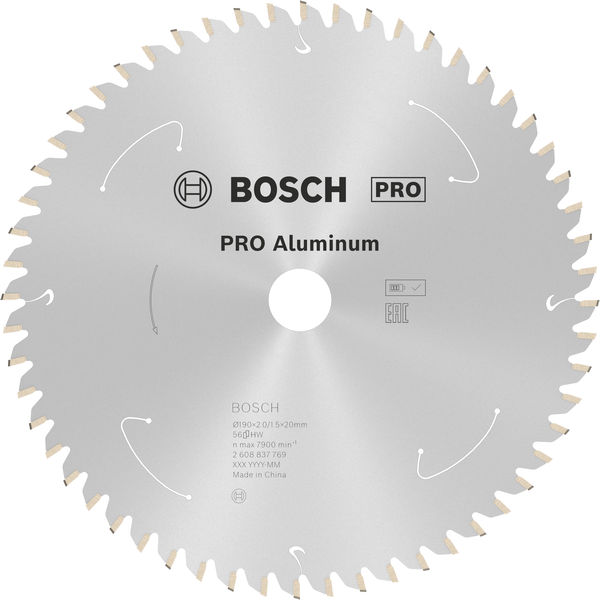 Bosch PRO Aluminium cordless Kreissägeblatt, 190 x 2 x 20 mm