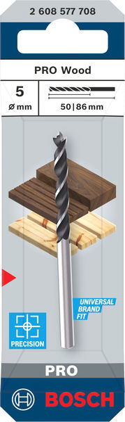Produktbild Verpackung, Bohrer, Metall, Mittelstück, Holz, Korpus
