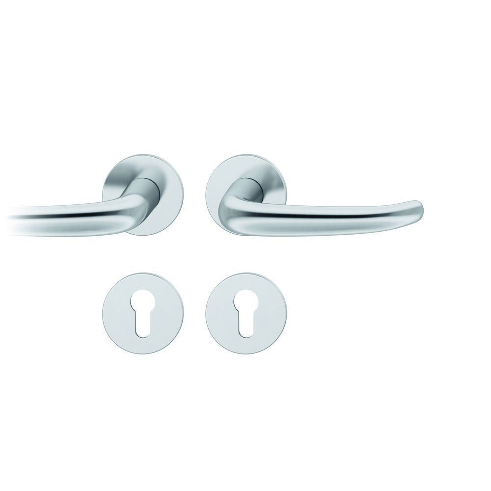 Türgriff, Türdrücker, Rundstahl, Schlossrosette, Metallbeschlag