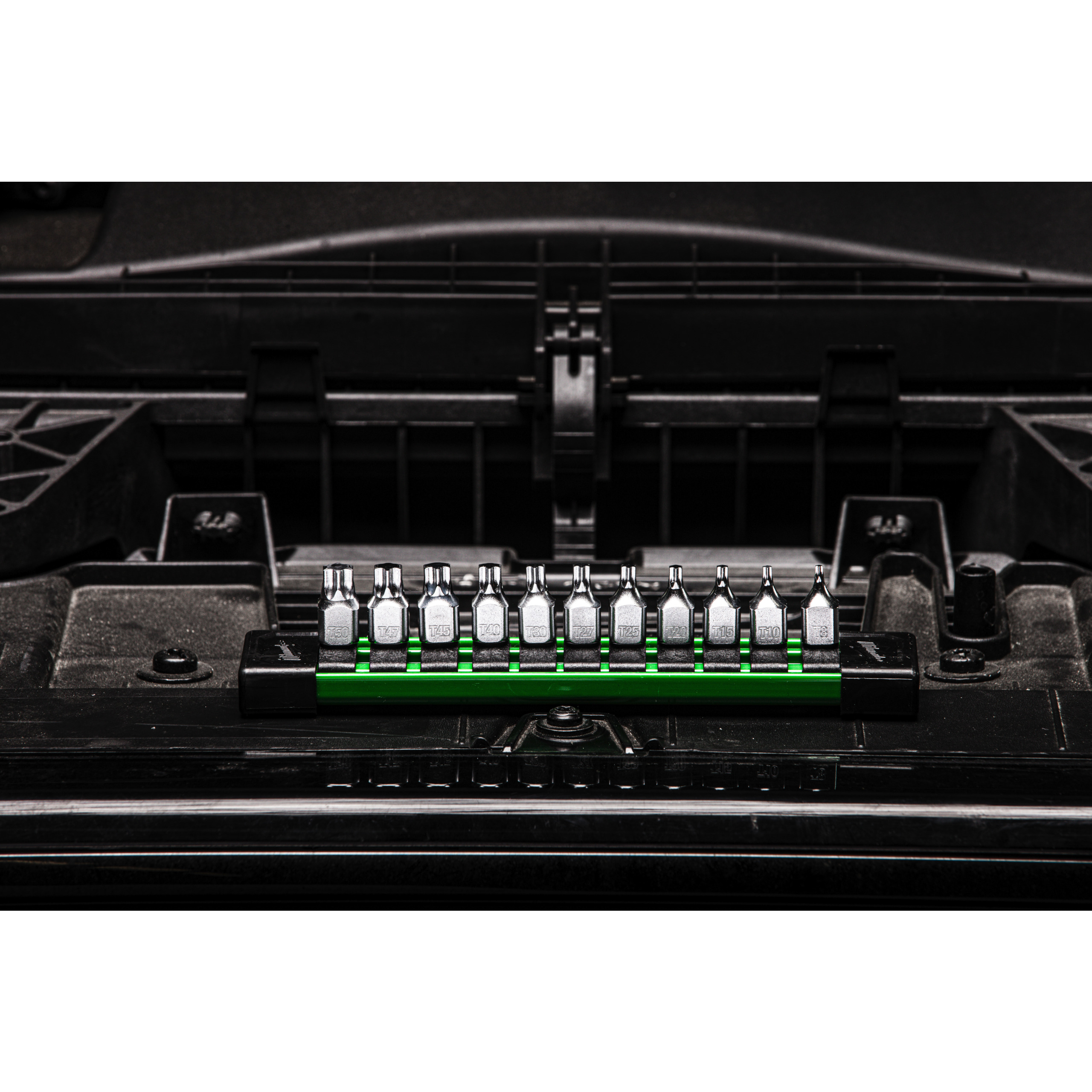 hand tool, Schraubendreher-Bits, Torx-Bits, grüner Schienenabschnitt, Steckschlüsselsatz
