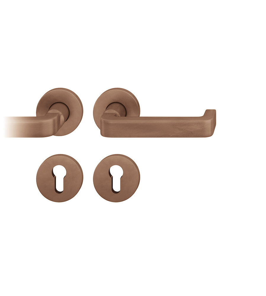 FSB FH Drückergarnitur mit Rosetten 79 1134, rund, mit Nocken, VK 9, AGL3, Bronze