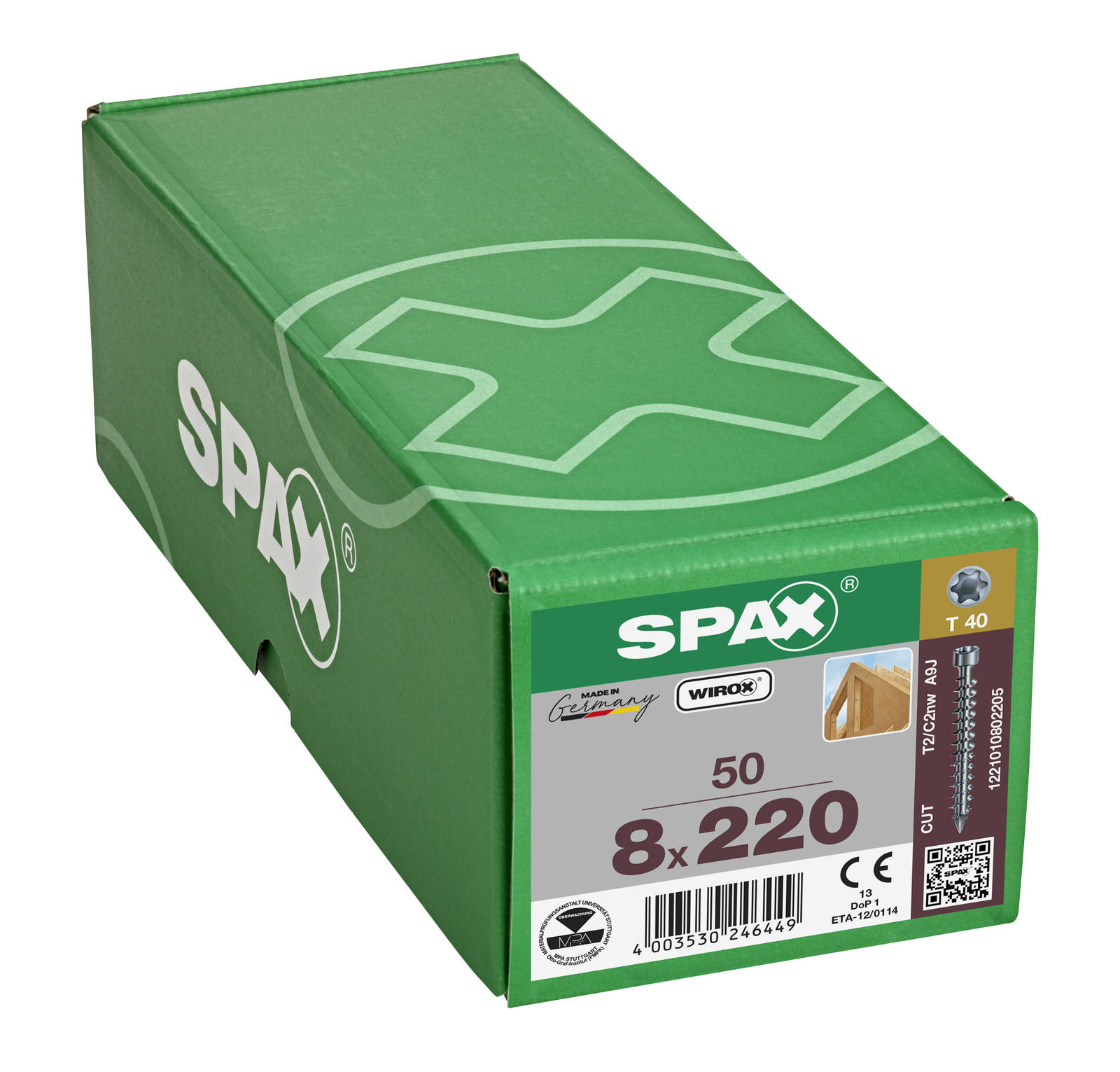 SPAX Holzbauschraube WIROX - Vollgewinde, Zylinderkopf, T-STAR plus, CUT-Spitze, WIROX