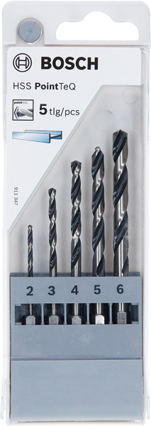 Bosch HSS PointTeQ Sechskantbohrer-Set, 5-tlg., 26 mm