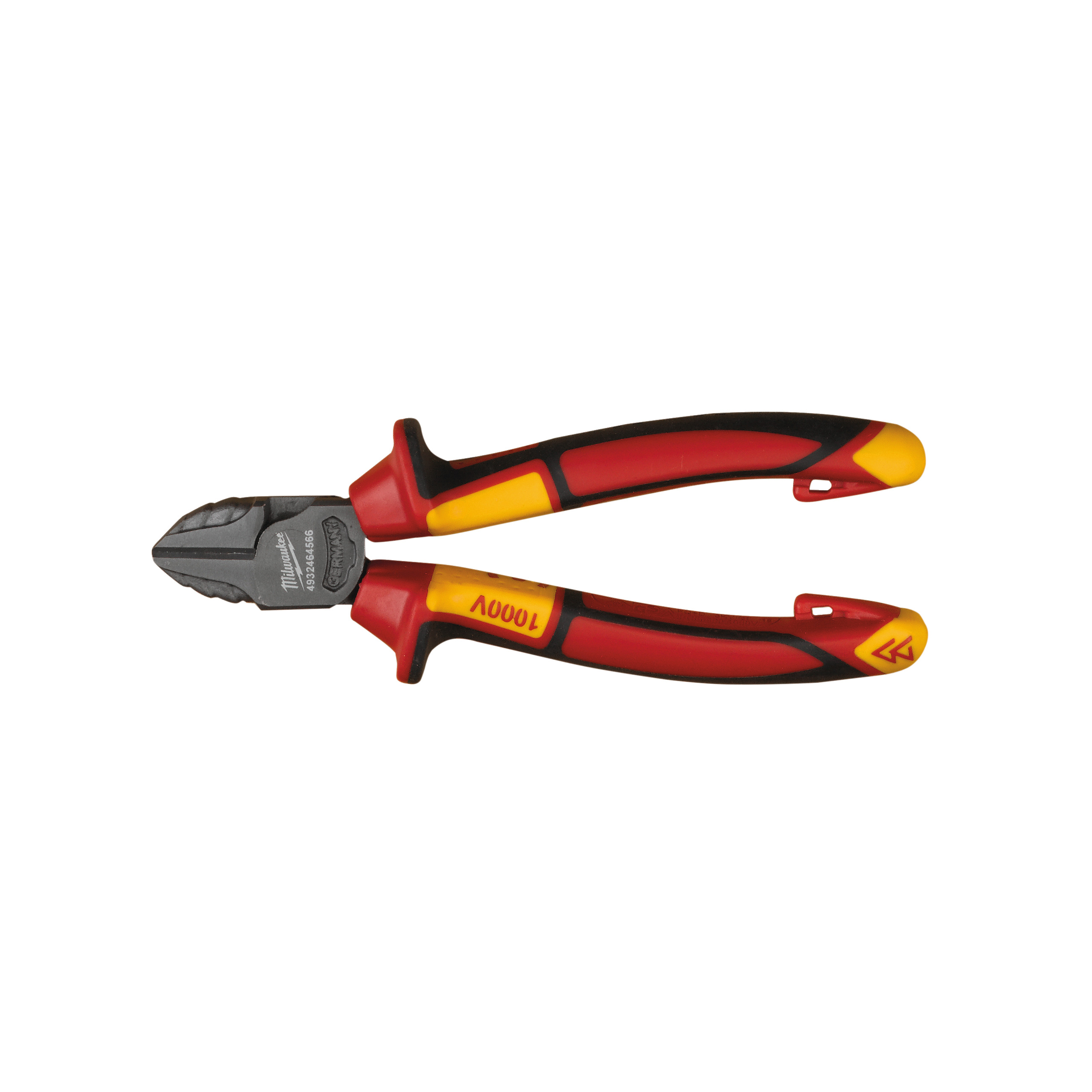 Seitenschneider, Zange,  Metallwerkzeug, Gummigriff, Gelbrot