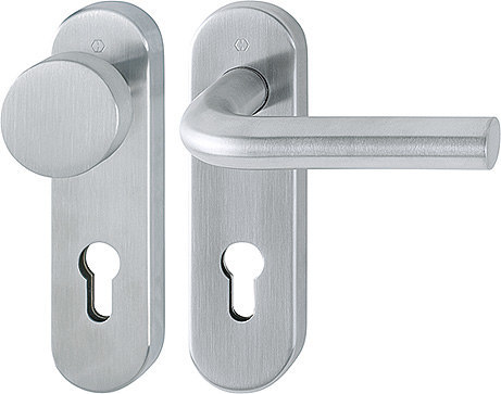 HOPPE FH Wechselgarnitur Bonn mit Kurzschild FS-E58/353KH/150, Edelstahl