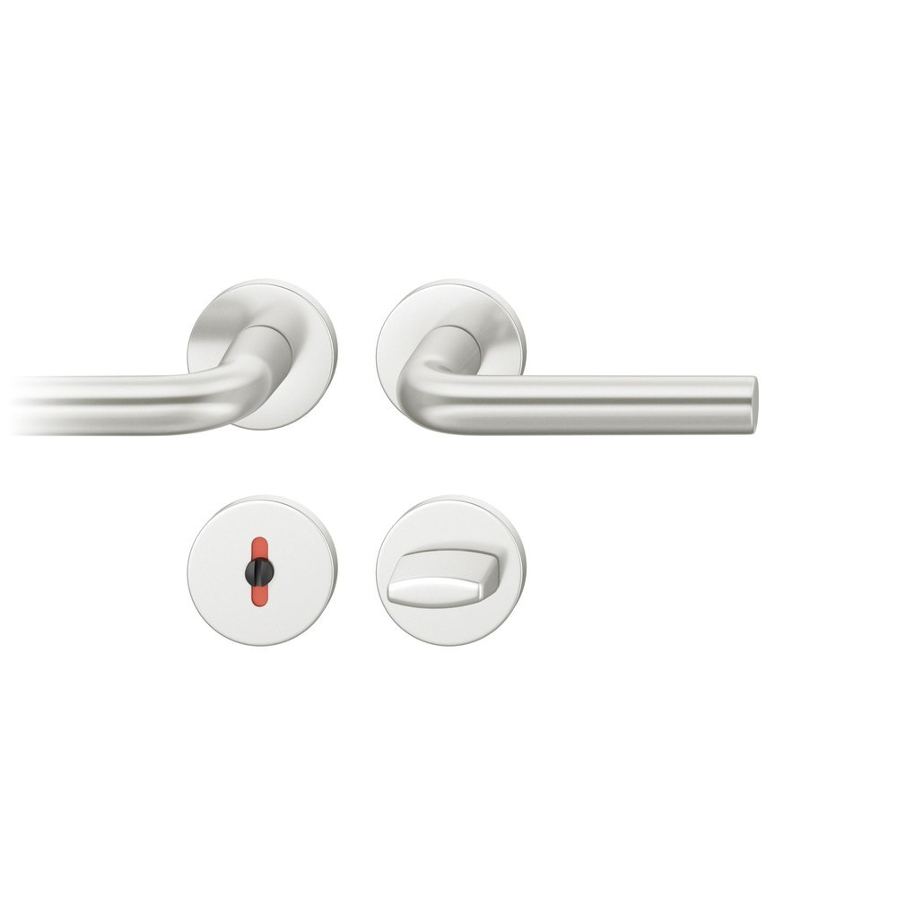 FSB Drückergarnitur mit Rosetten 12 1075, ASL, rund, VK 8,5 mm, mit Nocken, Aluminium