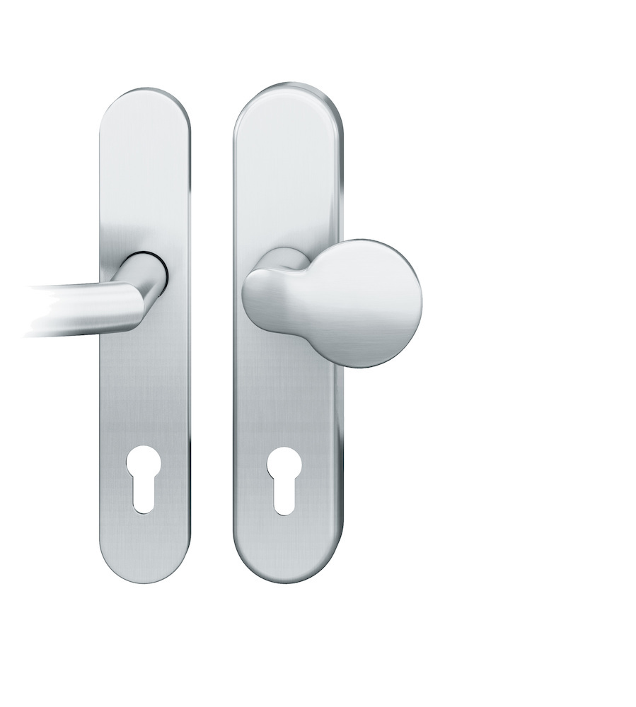 FSB Schutz-Wechselgarnitur mit Langschild 73 7384, oval, VK 8 mm, SK2, Edelstahl