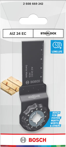 Produktbild Verpackung, Sägeblatt, Tiefenschnitt, Schnittführung, Stahl, Bosch
