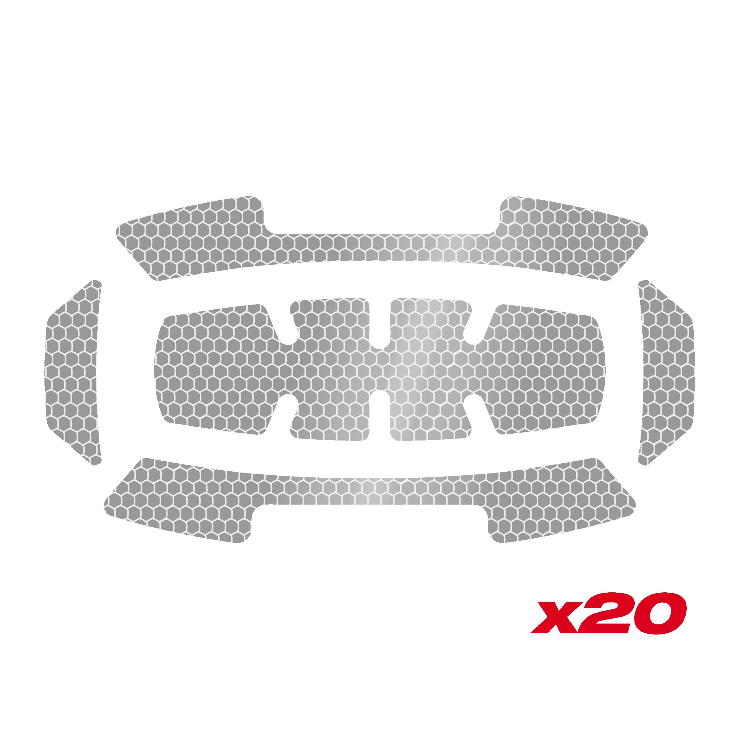 Milwaukee Hi-Vis Aufkleberset silber 20er Pack BOLT Aufkleber