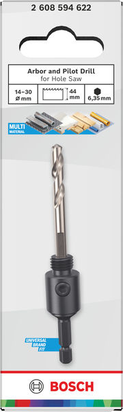 Produktbild Verpackung, Lochsäge, Wellenadapter, Bohrer, Metall, Werkzeugzubehör