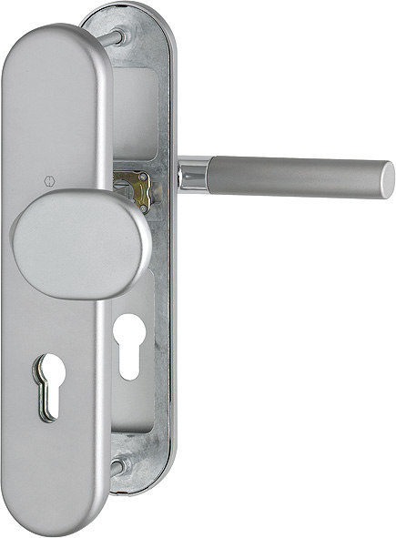 HOPPE Sicherheits-Wechselgarnitur Lecce 86G/3331/3310/1405,LS ov.,12mm,ES1/PZ 72/8,F9-2,TS 37-42,DIY