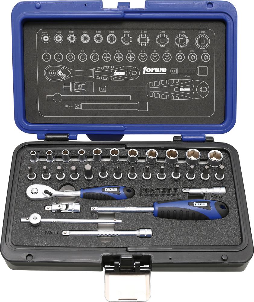 FORUM Steckschlüssel-Garnitur  1/4" 31tlg.