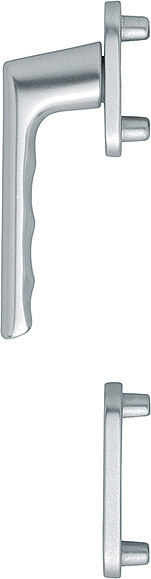 HOPPE Fenstertür-Halbgarnitur Brest 0739/66N/66NS, N 10, Profilzylinder gelocht