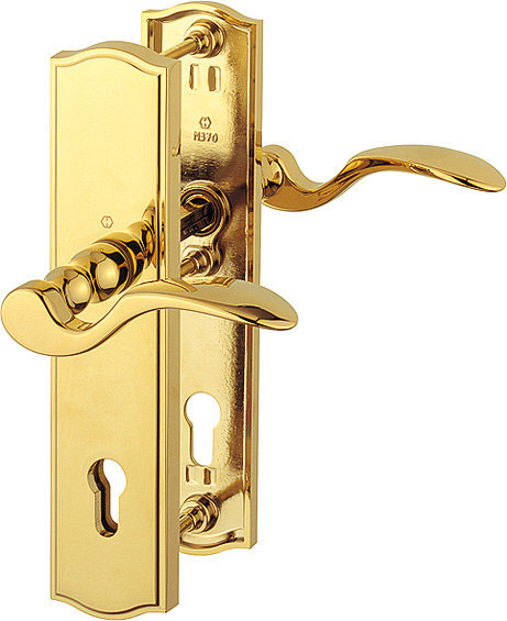 HOPPE Schutz-Drückergarnitur Meran mit Langschild M112SH/371A/370, 10/92 mm, Messing