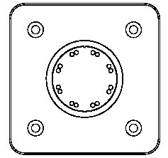runddrehknopf, rundschalter, kabelanschluss, metallkreis, plattenmontage